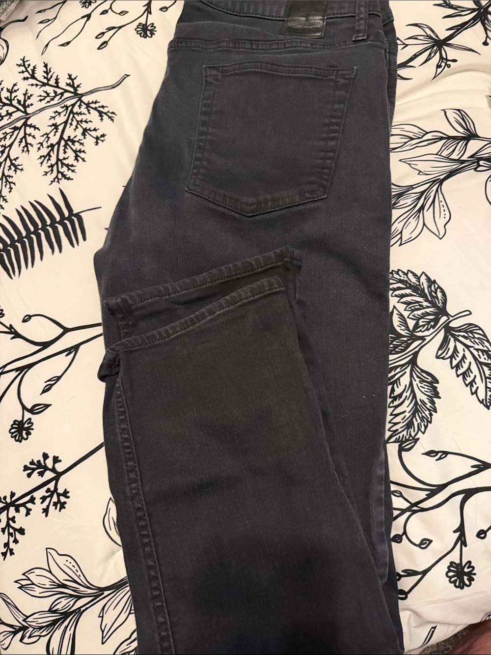 Dark Gray/Charcoal Straight-Leg Jeans